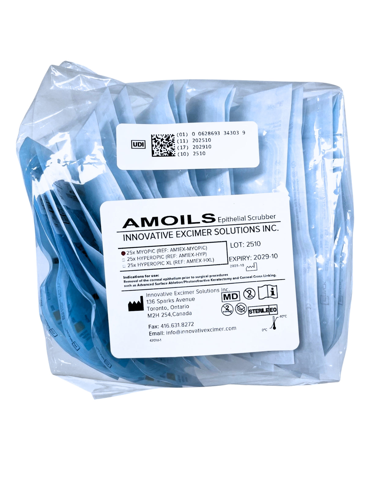Epithelial Scrubber Brush Refill Pack (4 packs of 25) 100 ct
