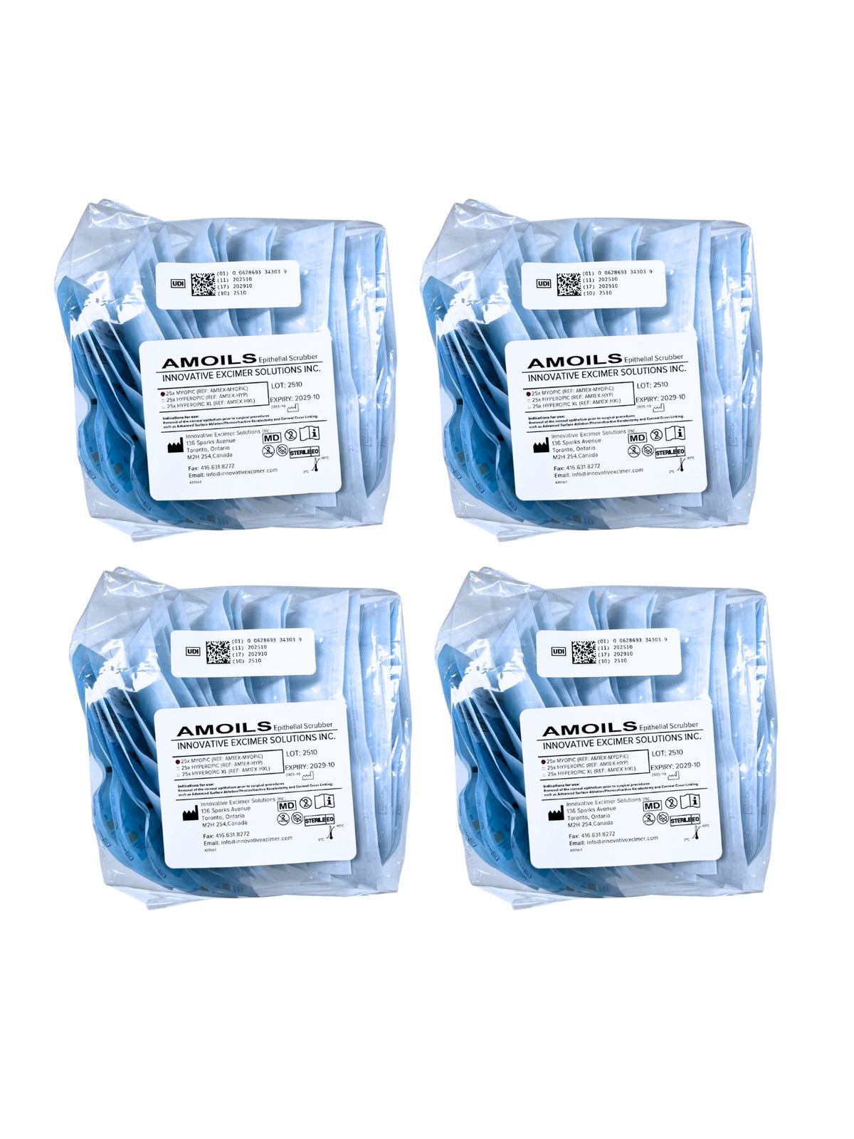 Epithelial Scrubber Brush Refill Pack (4 packs of 25) 100 ct